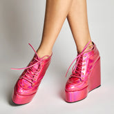 Sneaker Wedges (Pink)